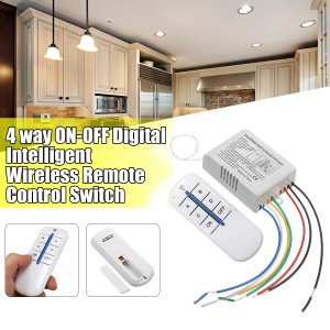 220V 4 Way Manual Digital Intelligent Remote Control Switch LED Lighting Wireless Remote Control Sub-control