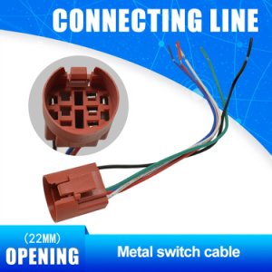 22MM Push Button Switch Connector Metal Push Button Switch Connecting Cable Wire Line