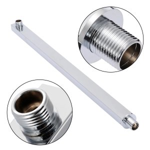 24 Chrome Wall Mounted Square Extension Shower Arm Rain Shower Head Tool Parts For Bathroom Accessories Mayitr