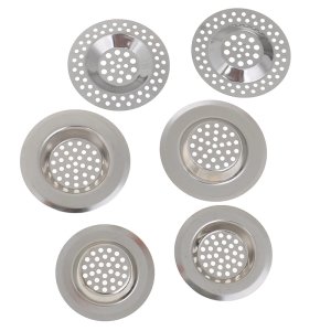 2PCS Stainless Steel Kitchen Water Sink Cover Floor Drain Cap Plug Dirt Collector Strainer Filter