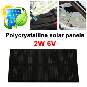 2W 6V DC Output Solar Panel Solar Light Small Power System Camping Outdoor Charging Travel Portable Durable Waterproof