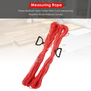 30/50M Wear-resistant Nylon Steel Wire Cord Measuring Rope for Playground Road Survey Engineering Construction Ruler