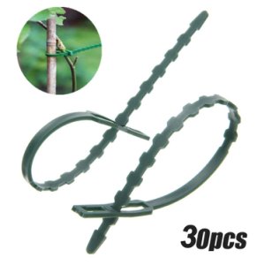 30Pcs 17cm Adjustable Reusable Plastic Climbing Support Garden Plant Cable Ties