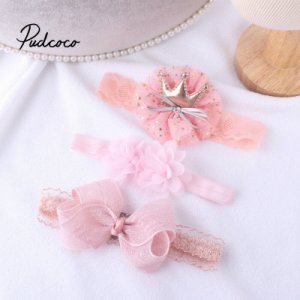 3pcs/lot Newborn baby boys Girls Cotton Ribbed headbands Kids Childs Soft Stretch Bow knot Headwear Hair bands Accessories