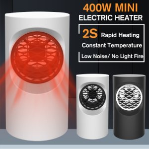 400W Mini Home Heater Portable Electric Air Heater 2S Fast Heating Warm Fan Desktop for Winter Household Bathroom