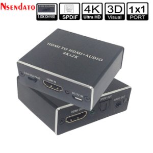 4Kx2K HDMI to HDMI+Audio 3.5mm Converter Stereo 5.1 Channel Optical SPDIF Audio Extractor Adapter Splitter for PS4 HDTV STB PC