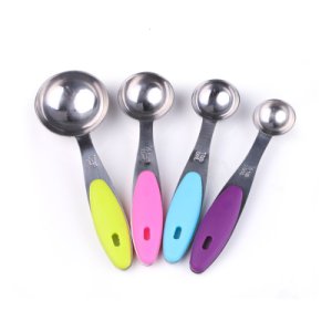 4pcs/Set Measuring Spoon Stainless Steel Coffee Measuring Spoons  For Powder Baking Cooking Kitchen Gadgets