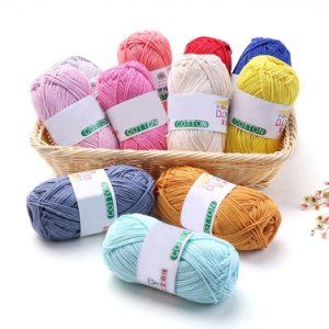 50g Soft Milk Cotton Yarn Scarf Sweater Crochet Solid Color Baby DIY Knitting Yarn for Home Clothes Knitting Accessories