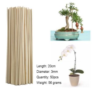 50PCS Bamboo Plant Growth Support Stand Stick for Indoor Outdoor Garden Planting Accessories Supplies