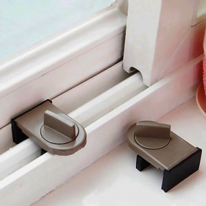 5Pcs/Set Sliding Door Anti-Theft Switch Lock Sliding Window Blocker Straps Window Child Safety Doors Lock