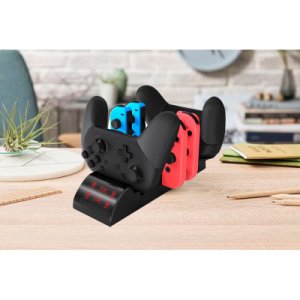 -8-In-1 Switch Charger&Elf Ball for Joy-Con Switch Game Controller Charge Dock Station Stand with LED Indicator Handle Charger