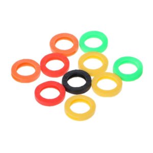80 Pieces Colorful Key Caps Rubber Key Identifier Rings for House Key
