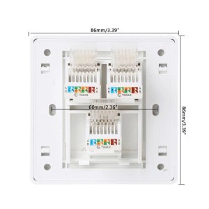 86 Type Computer Socket Panel CAT5E Network Module RJ45 Cable Interface Outlet
