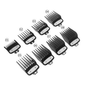 8pcs Professional Cutting Guide Comb for Wahl with Metal Clip #3171-500-1/8 to 1 Set