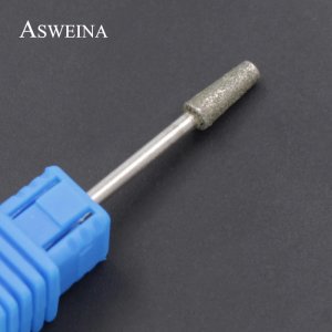 ASWEINA 1Pcs Conical Shape Diamond Bur Nail Drill Bits Nail Polishing Accessory Nail Files Electric Manicure Machine Tools