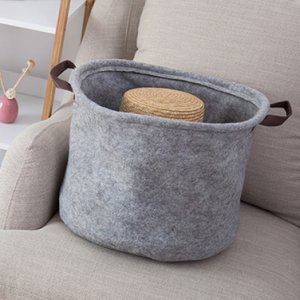 Bag Collapsible Artificial Felt Laundry Basket Comfort Home Storage With Handles Portable Durable Large Capacity Organizer