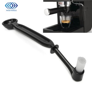 Black+White 22cm Length Coffee Espresso Machine Group Head Kitchen Nylon Cleaning Brush Bristle Spoon Home Appliance Parts