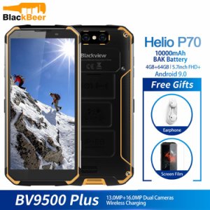 Blackview BV9500 Plus Helio P70 Octa Core MobilePhone IP68 Waterproof 5.7inch Smartphone 4GB+64GB Android 9.0 Cellphone 10000mAh