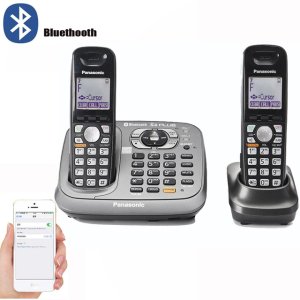 Bluethooth Fuction DECT 6.0 Digital Cordless Landline Telephone With Answer System Keyboard Handfree Home Wireless Phones Black