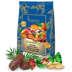 Candy Chocolate кремлина финик in chocolate with арахисом-snacks and sweets, goods from Russia
