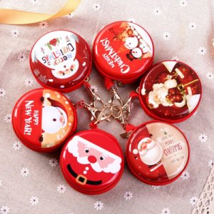 Cartoon Cute Coin Box Bag Merry Christmas Santa Snowman Elk Kids Girl Candy Coin Money Wallet Purse Earphone Storage Bag Pouch