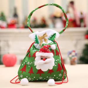 Cute Christmas Gift Bags Candy Bag Santa Claus Snowman Design Christmas Tree Hangings Kid's Xmas Gift Candy Bags