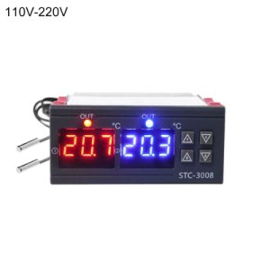 Digital Temperature Controller Double Thermostat Heating Cooling 10A AC110V 220V
