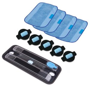 EAS-1 Pcs Wet Tray&4 Pcs Pro-Clean Mopping Cloths&5Pcs Water Wick Cap For Braava 380 380T 5200 Mint 5200C 4200A 4205 Cleaning