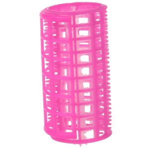 EAS-10 Pcs Hairdressing Hair Curling Tool Pink Plastic DIY Roller Curler