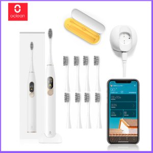 Global Version Oclean X Sonic Electric Toothbrush with 8Pcs Heads Waterproof Ultrasonic Fast Charging Color Screen Tooth Brush