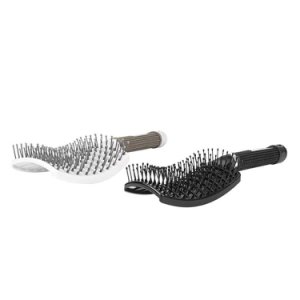 Hair Curles With Comb Men's Blowing Hair Large Back Shape Comb Fluffy Curved Plastic Big Bend Hair Comb