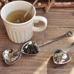Heart Shape Stainless Steel Tea Infuser Spoon Strainer Steeper Tea Filter Reusable Metal Tea Bag Filter for Mug Teaware