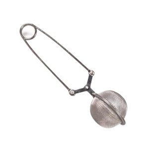 Hot Stainless Strainer Steel Mesh Ball Tea Leaves Filter Squeeze Locking Spoon