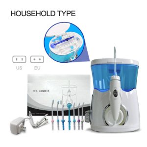 Household Dental Water Flosser Oral Irrigator Rechargeable Water Pick Jet Irrigator For Teeth Cleaning  With 8pcs Nozzle Tips