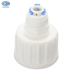 Kitchen Water Filter Tap Connector Adaptor  Push Fit 3/4 Inch BSP To 1/4 Inch Reverse Osmosis RO White Watering Fitting Pipe