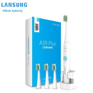 LANSUNG Electric Toothbrush Rechargeable Lansung A39 Plus Ultrasonic Toothbrush IPX7 Waterproof Sonic Teeth Brush 4 Heads 220v