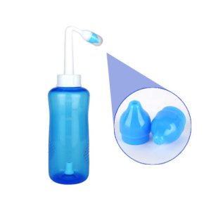 Nasal Rinsing System Bottle Nose Wash Pot 300ml Capacity Nose Cleaner Irrigator Allergies Relief Rinse Neti Pot Sneezer Wash