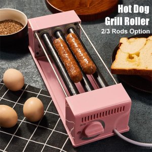 Non-stick 2/3 Rods Hot Dog Grill Roller Home Electric Sausage Maker Warmer Commercial Roast Machine Home Kitchen Cooking Tools