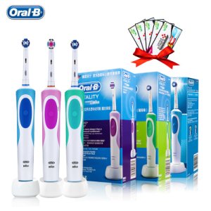 Oral B Vitality Rotating Electric Toothbrush Rechargeable Teeth Brush 2 Minutes Smart Timer Gift Teeth Whitening Strips
