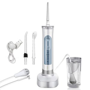 Oral Irrigator for Oral Care Portable Water Flosser with Pump 120PSI IPX7 Waterproof USB Rechargeable Teeth Cleaner