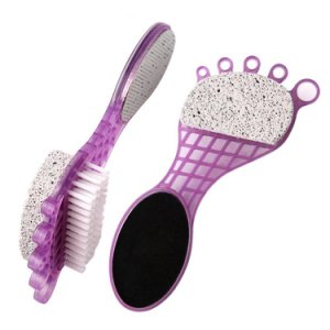 Pedicure Tools Foot Care Foot Pumice 4 in 1 Purple Convenient Multi Functional Whitening Grinding Calluses Exfoliating Beauty
