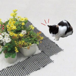 Plastic Cat Repellent Mat With Spike For Outdoor Portable Household Anti-cat Dog Black Garden Supplies