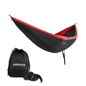 Portable Camping Hammock Parachute Nylon Cloth Sleeping Swing Hammock for Outdoors Backpacking Travel Beach