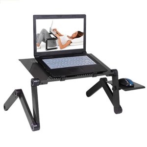 Portable Foldable Adjustable Laptop Desk Computer Table Stand Tray Notebook Lap PC Folding Desk Table with Mouse with fan