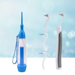 Portable Oral Hygiene Soft Sonic LED Dental Kit Tooth Stain Eraser Poliser Whitener Gum Massager Dentist Tools+Dental Flosser