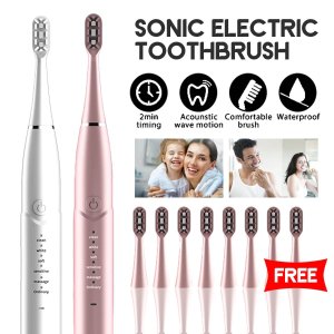 Powerful Electric Toothbrush Rechargeable vibration 28000 - 31000/min Ultrasonic Washable Electronic Whitening Waterproof Teeth