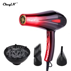 Professional Fast Electric Powerful Hair Dryer Hot&Cold Wind Heat Settings Blow with Nozzles Diffuser Fluffy Blower Accessory