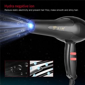 Professional Hair Dryer Negative Ion  Adjustable 3 Heat And 2 Speed   Blow Dyer Salon Styling Tools Hot Air Hairdryer