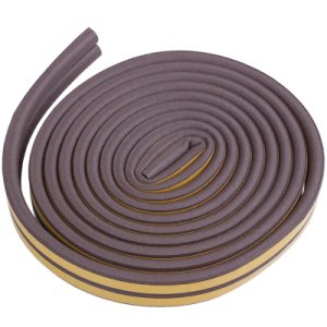 Promotion! D-type adhesive seal windows 5M PVC hood Color: brown