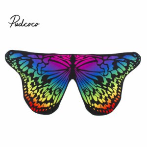 pudcoco 2020 New Arrival Children Kids Butterfly Print Wings Shawl Scarves Poncho Costume Accessory Scarf drop shipping